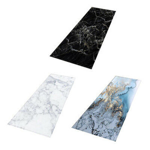 lot 52369 image: Decorative Hallway Runner Rug Non Slip Door Mat Marble Effect Bedroom Floor Mat