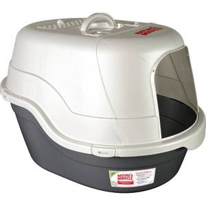 lot 52371 image: Nature��s Miracle Hooded Flip-Top Litter Box With Odor Control Charcoal Filter