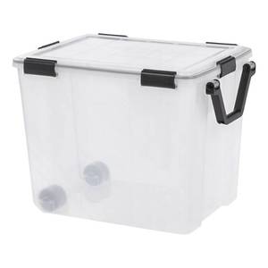 lot 52374 image: IRIS 2pk 103qt Weathertight Storage Box - Clear