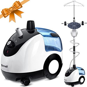 lot 52844 image: TICWELL Professional Steamer for Clothes, 1600 Watt Powerful Garment Steamer 20s Fast Heating with 4 Steam Levels, 2.4 Liter(81 fl.oz.)Water Tank 90 Mins of Continuous Steam, Self-Cleaning in One Step