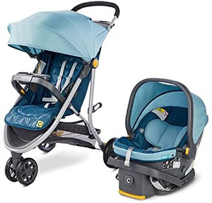 lot 52868 image: Century Stroll On 3-Wheel 2-in-1 Lightweight Travel System �� Infant Car Seat and Stroller Combo, Splash retail 194