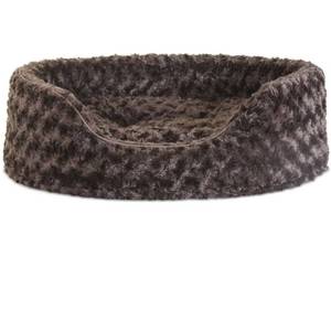 lot 52898 image: FurHaven Ultra Plush Oval Pet Bed - Chocolate (Small)