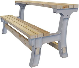 lot 52910 image: 2x4basics 90110ONLMI 90110 Flip Top BenchTable, Bench, Patio Table, Sand