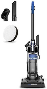 lot 52912 image: Eureka Airspeed Ultra-Lightweight Compact Bagless Upright Vacuum Cleaner, Replacement Filter, Blue used as is