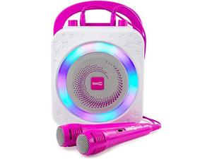 lot 53208 image: The RockJam Party Karaoke Machine With Bluetooth, 8Watt Speaker & Two Microphones