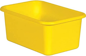 lot 53210 image: Yellow Plastic Storage Bin -may not be exact stock photo