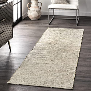 lot 53216 image: nuLOOM Handwoven Solid Runner Rug, 2 6 x 6- may not be exact stock photo