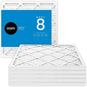 lot 53240 image: Simply by MervFilters 14x14x1 Air Filter, MERV 8, MPR 600, AC Furnace Air Filter, 6 Pack
