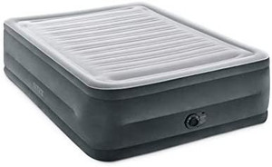 lot 55675 image: Intex Dura-Beam Deluxe Comfort Plush Air Mattress Series with Internal Pump