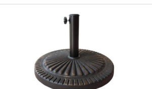 lot 55683 image: Island Umbrella 31 lbs. Poly Resin Patio Umbrella Base in Bronze