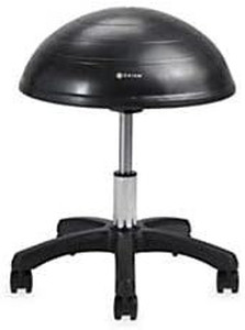 lot 55722 image: Gaiam Balance Ball Chair Stool, Half-Dome Stability Ball Adjustable Tall Office. $119.99