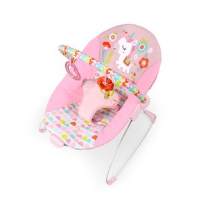 lot 64967 image: Bright Starts Vibrating Bouncer Seat with Toy Bar - Fancy Fantasy