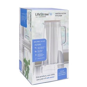 lot 64968 image: Lifestraw - Home 10 Cup Plastic Water Filter Pitcher - Plastic White