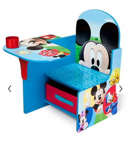 lot 64998 image: Disneys Mickey Mouse Chair Desk With Storage Bin by Delta Children