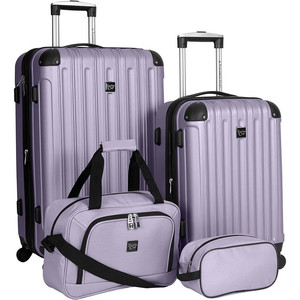 lot 65005 image: Hardside 4-Piece Luggage Travel Set��Lilac retail189
