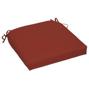 lot 9850 image: Hampton Bay Chili Contoured Outdoor Seat Cushion (2-Pack)