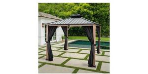 lot 9895 image: Hampton Bay 12 ft. x 12 ft. Lorston Gazebo Outdoor Patio Replacement Netting