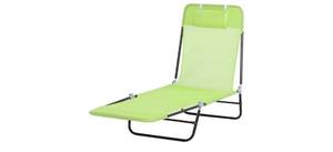 lot 9896 image: Outsunny Metal Adjustable-Level Chaise Outdoor Sun Lounge Chair