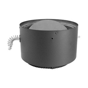 lot 9902 image: DuraVent 6DVL-ADWD Duravent Double-Wall Air-Insulated Damper Section as Stove Adapter 6 Black Ducting