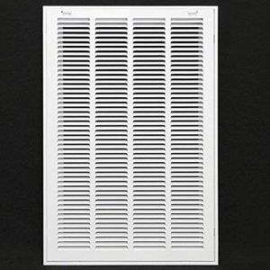 lot 9903 image: 16 X 25 Steel Return Air Filter Grille for 1 Filter - Removable FaceDoor - HVAC Duct Cover - Flat Stamped Face - White Ou