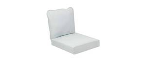 lot 9922 image: Hampton Bay 24 in. x 22 in. Outdoor Deep Seating Chair Cushion in Seabreeze(set of 2)