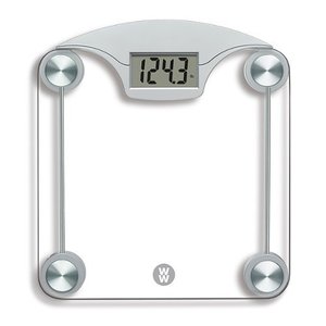 lot 50596 image: Conair - Weight Watchers Digital Glass Weight Scale - Chrome