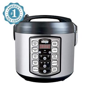 lot 50605 image: Aroma Housewares Digital Rice,4QT, Silver, Black