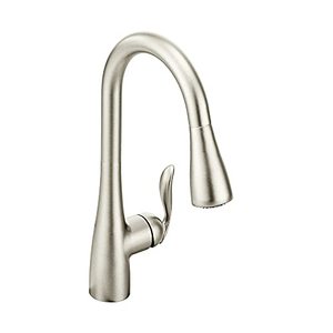 lot 50615 image: Moen 7594SRS Arbor One-Handle Pulldown Kitchen Faucet,Spot Resist Stainless