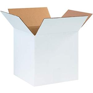 lot 50635 image: Aviditi Corrugated Box, White (Bundle of 25)