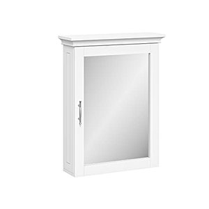 lot 50638 image: RiverRidge Somerset Mirror Wall Cabinet, White