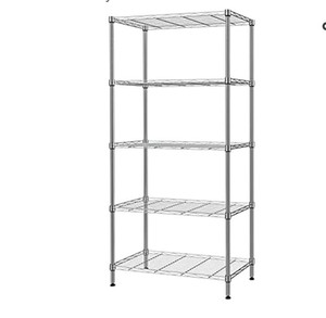 lot 50651 image: SINGAYE 5 Tier Adjustable Storage Shelf Metal Storage Rack