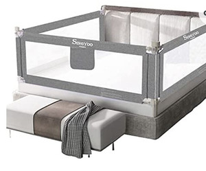 lot 50652 image: SINGYOO Bed Rails for Toddlers,Grey