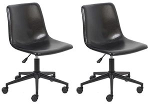 lot 50662 image: 1 - BTEXPERT Mid Back Faux Leather, Black