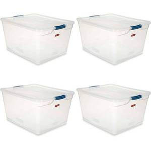 lot 50682 image: 4 - RUBBERMAID RMCC410001 Storage Tote, 14 gal Volume