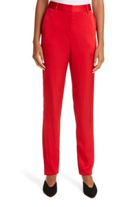 lot 50695 image: Rebecca Taylor Satin Cigarette Pants in Scarlet at Nordstrom, Size 6