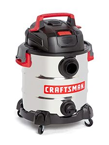 lot 50711 image: CRAFTSMAN 10 Gallon 6.0 Peak HP Stainless Steel WetDry Vac, Portable Shop Vacuum