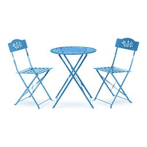 lot 50713 image: Alpine Corporation Bistro Set, Blue