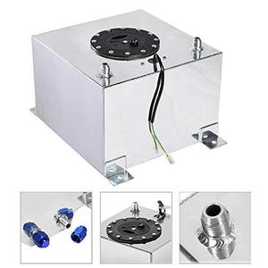 lot 50721 image: Flever 8 Gallon 30.5L Fuel Cell Tank Polished Aluminum Racing Drift with Level Sender,FK38827