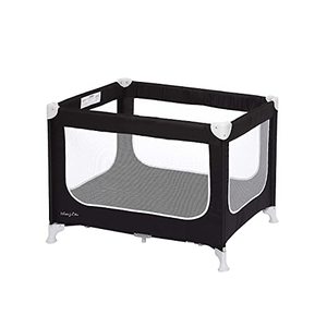 lot 50731 image: Dream On Me Zodiak Portable Playard with Carry Bag & Shoulder Strap, Black