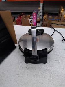 lot 50783 image: Brentwood Electric Tortilla Maker Non-Stick, 10-inch, Brushed Stainless SteelBlack