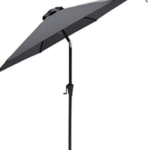 lot 50789 image: C-Hopetree 7.5 ft Diameter Outdoor Patio Table Market Umbrella Anthracite