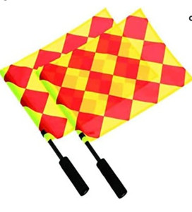 lot 50815 image: Energy FSO-70 Football Linesman Flags Soccer Referee Set, Red,Yellow