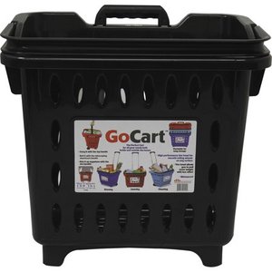 lot 50854 image: dbest GoCart Multipurpose Rolling Basket, Black, 34L