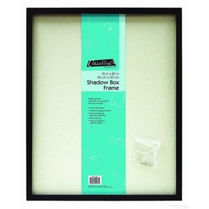 lot 50864 image: Ebony-black deep craft linen-lined Shadow, 16in x 20in Box by MCS