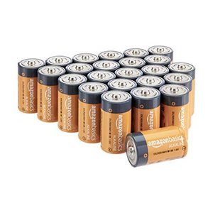 lot 50871 image: Basics D Cell 1.5 Volt Everyday Alkaline Batteries - Pack of 24