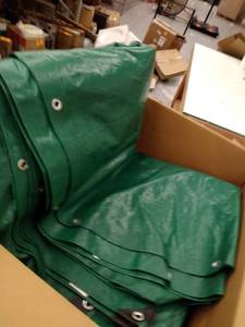 lot 50873 image: Heavy Duty Poly Tarrp 15 ft x 25fr 10Mil thick, Green