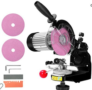 lot 50877 image: EC Homelife 230W Electric Chain Sharpener, Bench Mount Chainsaw Chain sharpener