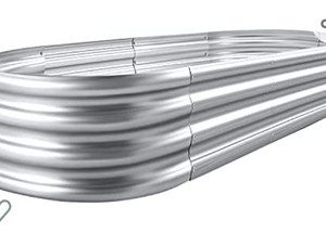 lot 50880 image: Land Guard 6ft Metal Raised Garden Bed��2 Pcs Galvanized Planter Raised Beds Garden,