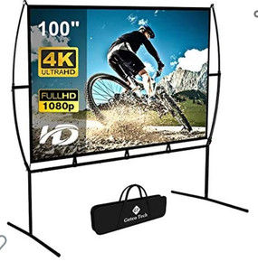lot 50885 image: Projector Screen with Stand Foldable Portable Movie Screen 100 Inch��16��9��