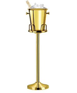 lot 50893 image: Virego Ice Bucket with Stand for Champagne, Luxurious Stand up Ice Bucket, 201 Stainless Steel Tall Ice Bucket